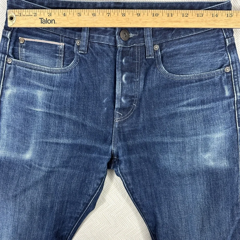 Banana Republic Jeans Mens 30x30 Blue‎ Slim Distressed Selvedge Denim Pants